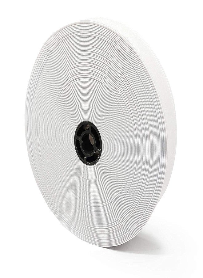 Bobbiny Braided Elastic Band White Elastic (1 inch 10Meters.White) Cord Heavy Stretch High Elasticity Knit Elastic Band, Ideal for Tailoring Sewing, Fashion Designing, Boutique, Stitching White. - Image 2